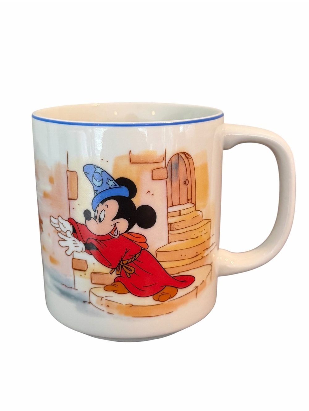 Vintage Disneyland Sorcerer Mickey Fantasia Coffee Mug Walt Disney Japan